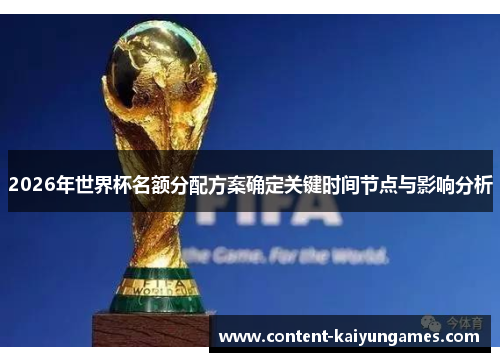 2026年世界杯名额分配方案确定关键时间节点与影响分析