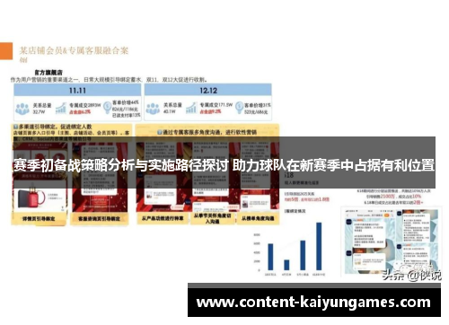 赛季初备战策略分析与实施路径探讨 助力球队在新赛季中占据有利位置