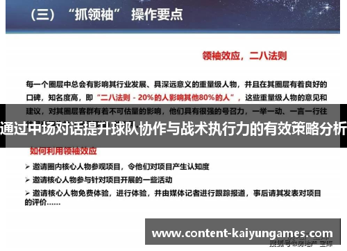 通过中场对话提升球队协作与战术执行力的有效策略分析